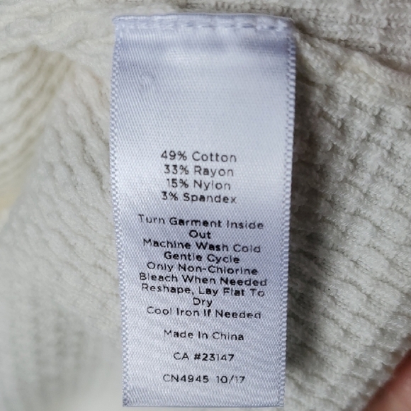 Talbots White and Green Cardigan with Nautical Trim - Picture 4 of 8